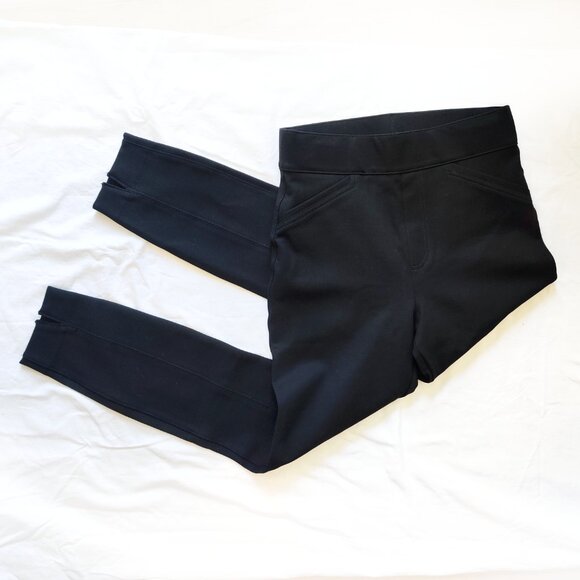 NWOT SPANX The Perfect Pant Black Ponte Back Seam Slim Ankle Trousers - Small - Picture 4 of 8
